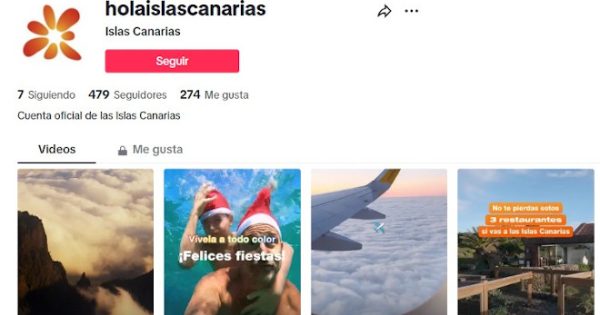 Turismo de Canarias dos canales de TikTok